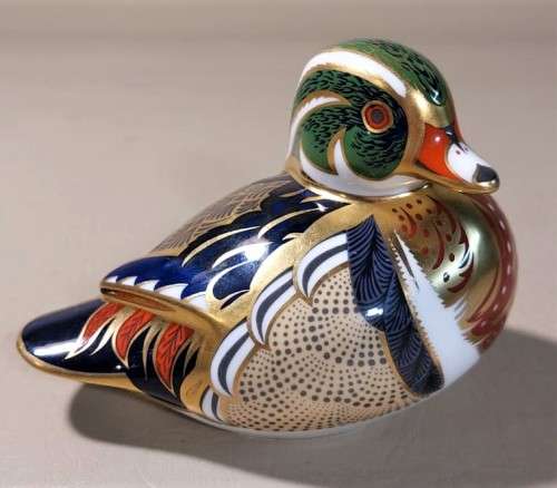 ROYAL CROWN DERBY CAROLINA DUCK 2004 IMARI PAPERWEIGHT