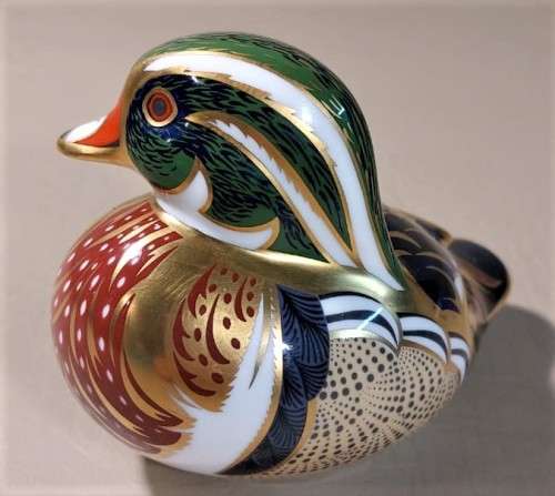 ROYAL CROWN DERBY CAROLINA DUCK 2004 IMARI PAPERWEIGHT