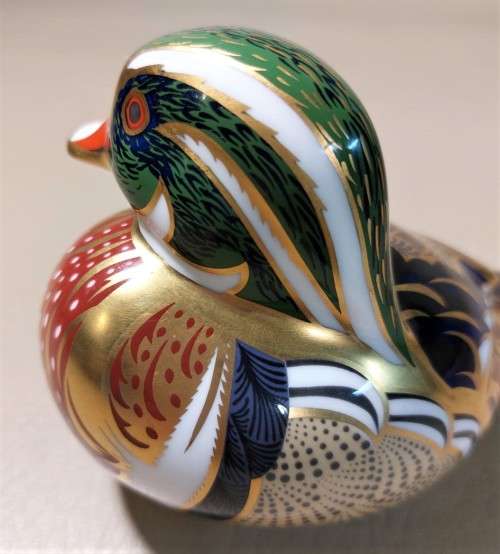 ROYAL CROWN DERBY CAROLINA DUCK 2004 IMARI PAPERWEIGHT