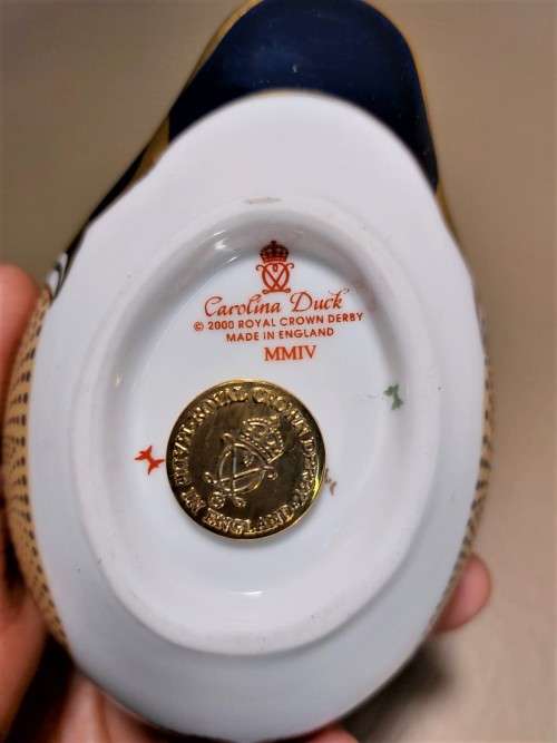 ROYAL CROWN DERBY CAROLINA DUCK 2004 IMARI PAPERWEIGHT