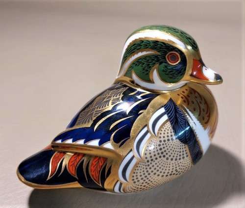 ROYAL CROWN DERBY CAROLINA DUCK 2004 IMARI PAPERWEIGHT