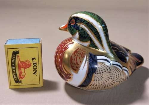 ROYAL CROWN DERBY CAROLINA DUCK 2004 IMARI PAPERWEIGHT
