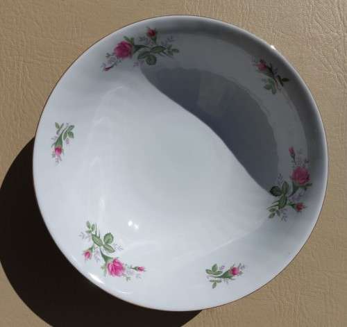 A LARGE 18 PIECE RICHWOOD PORCELAIN DINNER SET WITH RED ROSES PATTERN GOOD CONDITION