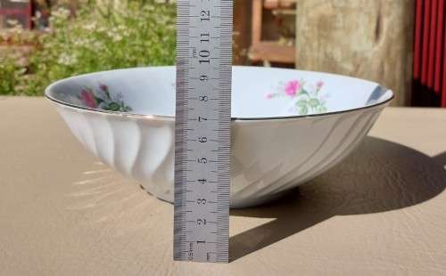 A LARGE 18 PIECE RICHWOOD PORCELAIN DINNER SET WITH RED ROSES PATTERN GOOD CONDITION