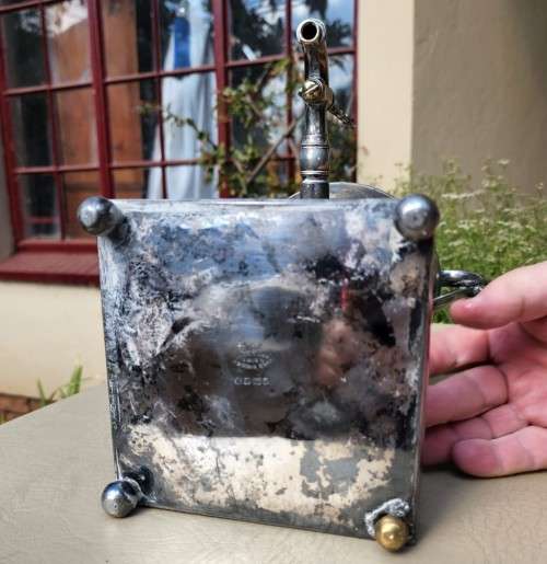 ANTIQUE 140 YEAR OLD NODDER AND SONS SHEFFIELD BRITTANIA METAL HOT WATER AND TEA URN