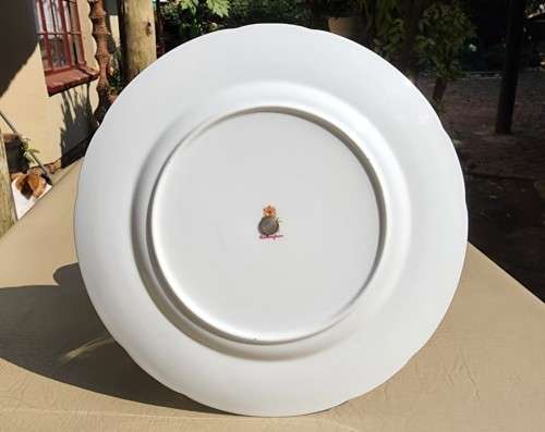 RARE 1950S PARAGON 3-TIER CAKE STAND - ROCKINGHAM RED PATTERN - BY WARRANT OF QUEEN ELIZABETH OF ENG