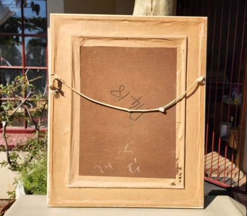 A COLOURFUL ORIGINAL OIL ON BOARD SPANISH BULLFIGHT BY M MADGE (840mm H x 680mm W)