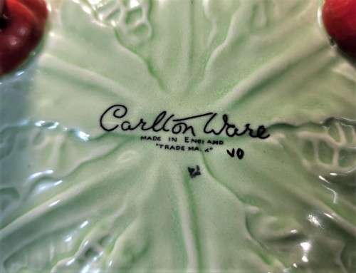 RARE EARLY CARLTON WARE 1930S-1960S CABBAGE LEAF LOBSTER FEET SALAD BOWL