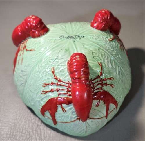 RARE EARLY CARLTON WARE 1930S-1960S CABBAGE LEAF LOBSTER FEET SALAD BOWL