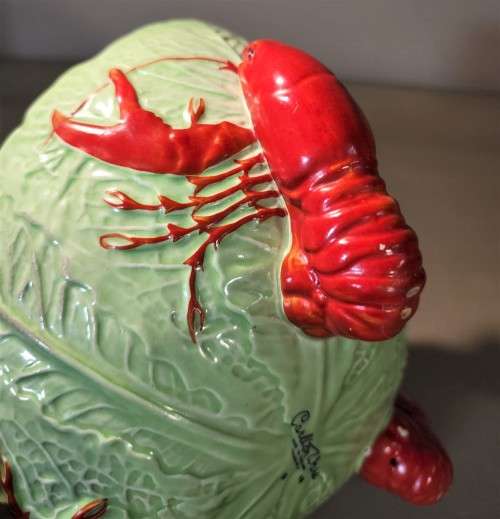 RARE EARLY CARLTON WARE 1930S-1960S CABBAGE LEAF LOBSTER FEET SALAD BOWL