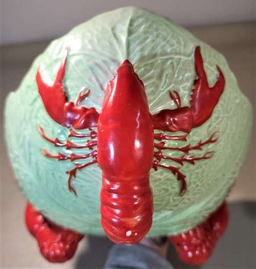 RARE EARLY CARLTON WARE 1930S-1960S CABBAGE LEAF LOBSTER FEET SALAD BOWL