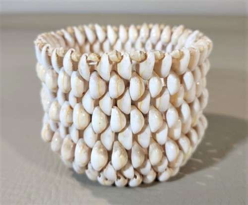 BOHO COWRIE SHELL BASKET BOWL