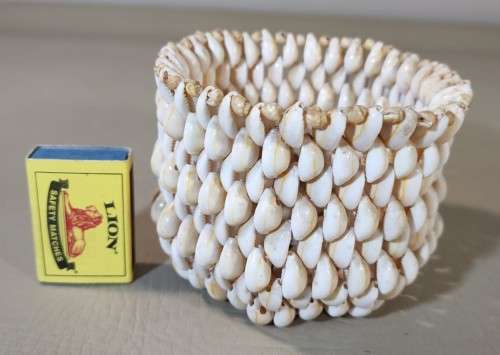 BOHO COWRIE SHELL BASKET BOWL