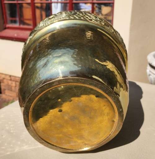 FAMOUS GERMAN DESIGNER IGNATIUS TASCHNER! BRASS PLANTER - ANTIQUE FROM EARLY 1900S