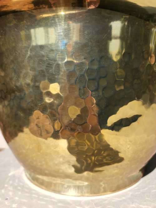 FAMOUS GERMAN DESIGNER IGNATIUS TASCHNER! BRASS PLANTER - ANTIQUE FROM EARLY 1900S