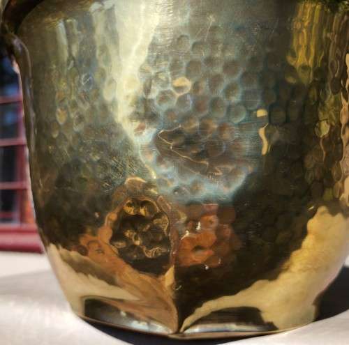 FAMOUS GERMAN DESIGNER IGNATIUS TASCHNER! BRASS PLANTER - ANTIQUE FROM EARLY 1900S