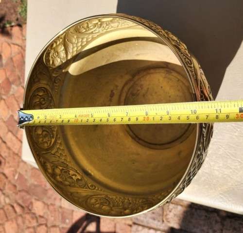 FAMOUS GERMAN DESIGNER IGNATIUS TASCHNER! BRASS PLANTER - ANTIQUE FROM EARLY 1900S