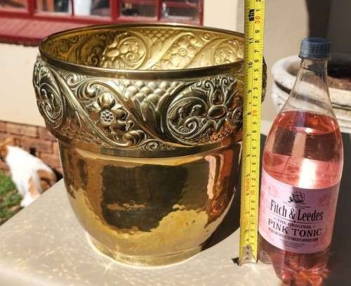 FAMOUS GERMAN DESIGNER IGNATIUS TASCHNER! BRASS PLANTER - ANTIQUE FROM EARLY 1900S