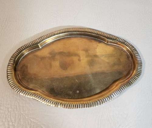 BEAUTIFUL INDIAN MADE BRASS SUGAR POT AND CREAMER ON TRAY