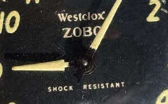 VINTAGE 1950S WESTCLOX ZOBO POCKET WATCH  STILL WORKING