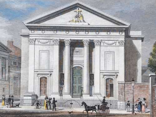 ANTIQUE 1820S SHEPHERD DESIGN AND BARBER ENGRAVED PRINT WITH SOME HAND COLOURING  CATHOLIC CHAPAL