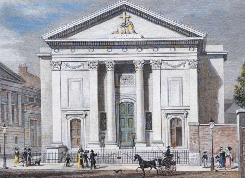 ANTIQUE 1820S SHEPHERD DESIGN AND BARBER ENGRAVED PRINT WITH SOME HAND COLOURING  CATHOLIC CHAPAL