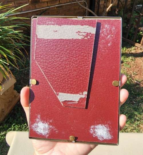 BATCH OF TWELVE (12) BRASS COLOURED METAL DESK PHOTO FRAMES