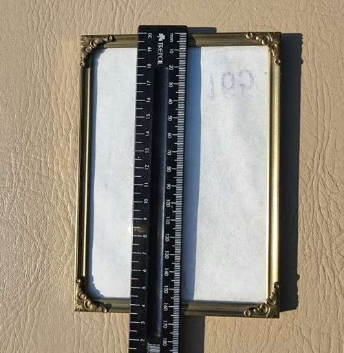 BATCH OF TWELVE (12) BRASS COLOURED METAL DESK PHOTO FRAMES