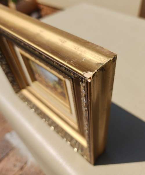 SA LISTED ARTIST LOUIS REPSOLD! (1948-) STUNNING OIL MINIATURE MOUNTAINOUS SCENE WITH WATER