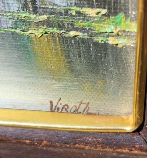 SOUTH EAST ASIA FISHING VILLAGE AN ORIGINAL OIL PAINTING BY VIRATH