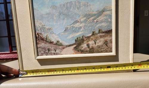 MOUNTAIN PASS 1980 ORIGINAL OIL PAINTING BY M DE JAGER (SA ARTIST)