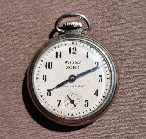VINTAGE WESTCLOX 1962 ZOBO POCKET WATCH  STILL WORKING