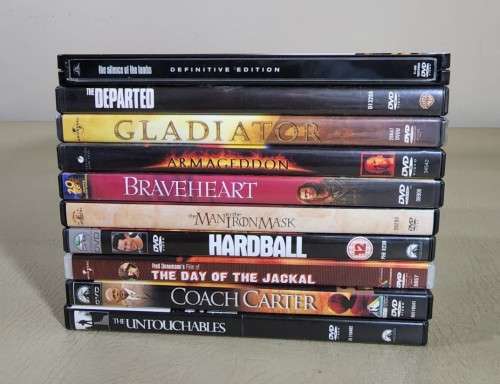 ACTION FIGHTING DRAMA AND MURDER! A LARGE GROUP OF 10 DVDS INCLUDES SILENCE OF LAMBS DEF ED