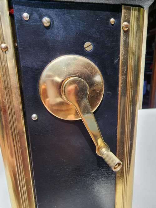 CRANK HANDLE TELEPHONE DECANTER MUSIC BOX WORKING