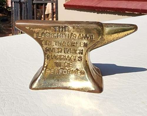SMALL BRASS BLACKSMITHS WEDDING ANVIL