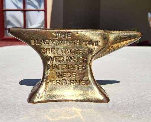 SMALL BRASS BLACKSMITHS WEDDING ANVIL