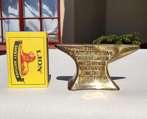 SMALL BRASS BLACKSMITHS WEDDING ANVIL