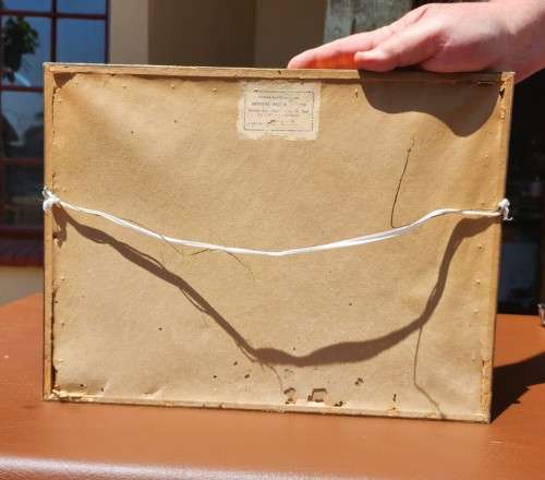 OSWALD GERBER!! (SA ARTIST 1935-present) ORIGINAL 1975 WATERCOLOUR BEACH SCENE PAINTING 1ST OF 3