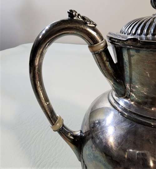 ANTIQUE (1890-1920) BRITTANIA METAL JAMES DIXON AND SONS SHEFFIELD ENGLAND TEAPOT