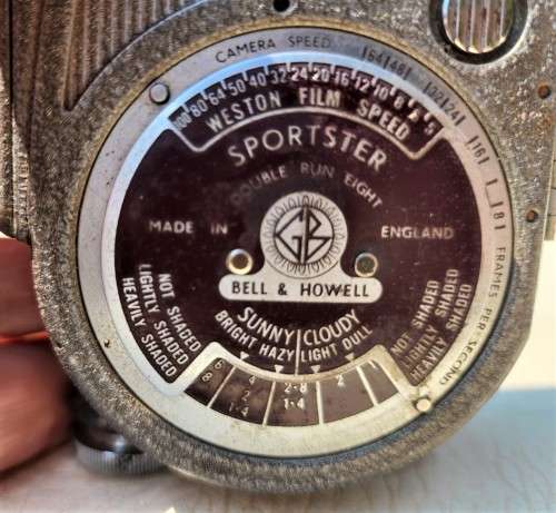 VINTAGE 1940S BELL & HOWELL 134 SPORTSTER 8MM CINE MOVIE CAMERA - FULLY MANUAL - WORKING