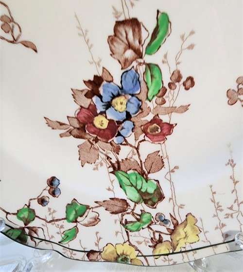 SET OF 5 ROYAL DOULTON ENGLAND D4941 (1929-1964) KEW PATTERN HAND PAINTED! DESSERT PLATES