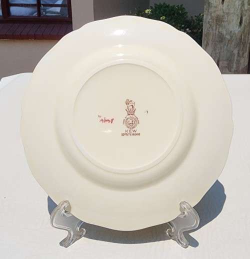 SET OF 5 ROYAL DOULTON ENGLAND D4941 (1929-1964) KEW PATTERN HAND PAINTED! DESSERT PLATES