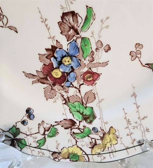 SET OF 5 ROYAL DOULTON ENGLAND D4941 (1929-1964) KEW PATTERN HAND PAINTED! DESSERT PLATES