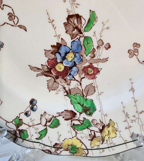 SET OF 5 ROYAL DOULTON ENGLAND D4941 (1929-1964) KEW PATTERN HAND PAINTED! DESSERT PLATES
