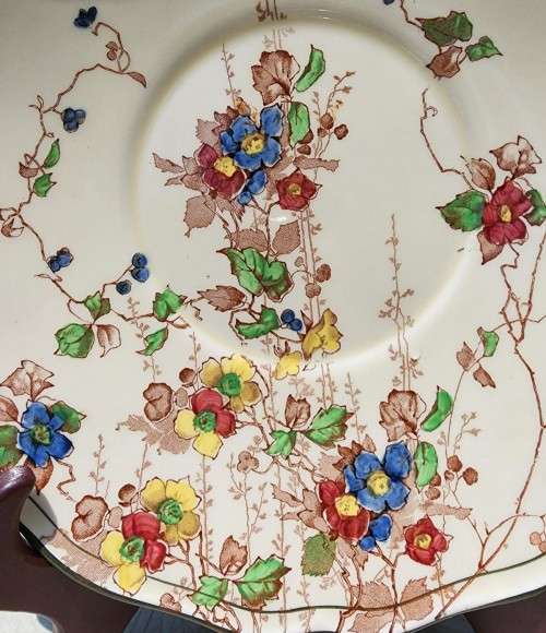 ROYAL DOULTON ENGLAND D4941 (1929-1964) KEW PATTERN HANDLED CAKE PLATE