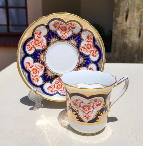 EDWARDIAN (1910-1916) GENTLEMANS LATE FOLEY SHELLEY MOUSTACHE CUP AND SAUCER