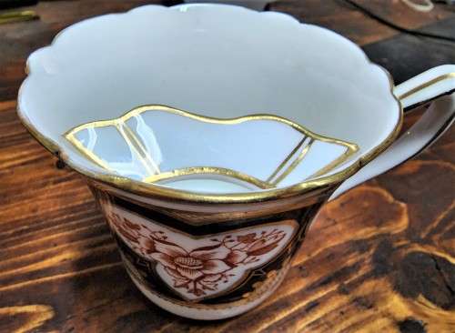 EDWARDIAN (1910-1916) GENTLEMANS LATE FOLEY SHELLEY MOUSTACHE CUP AND SAUCER