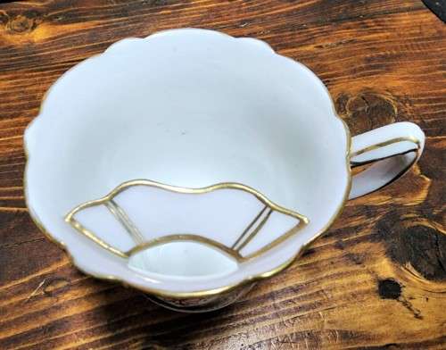 EDWARDIAN (1910-1916) GENTLEMANS LATE FOLEY SHELLEY MOUSTACHE CUP AND SAUCER