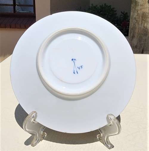 ANTIQUE GENTLEMANS MOUSTACHE (1900-1930) CUP AND SAUCER BY GERMAN PORZELLANFABRIK KALK EISENBURG