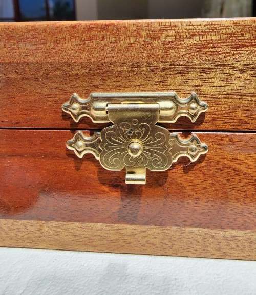 DIETLOFF BASSON WARTHOG TUSK HANDLE FIXED BLADE KNIFE IN CUSTOM WOODEN VELVET LINED BOX  SPOTLESS